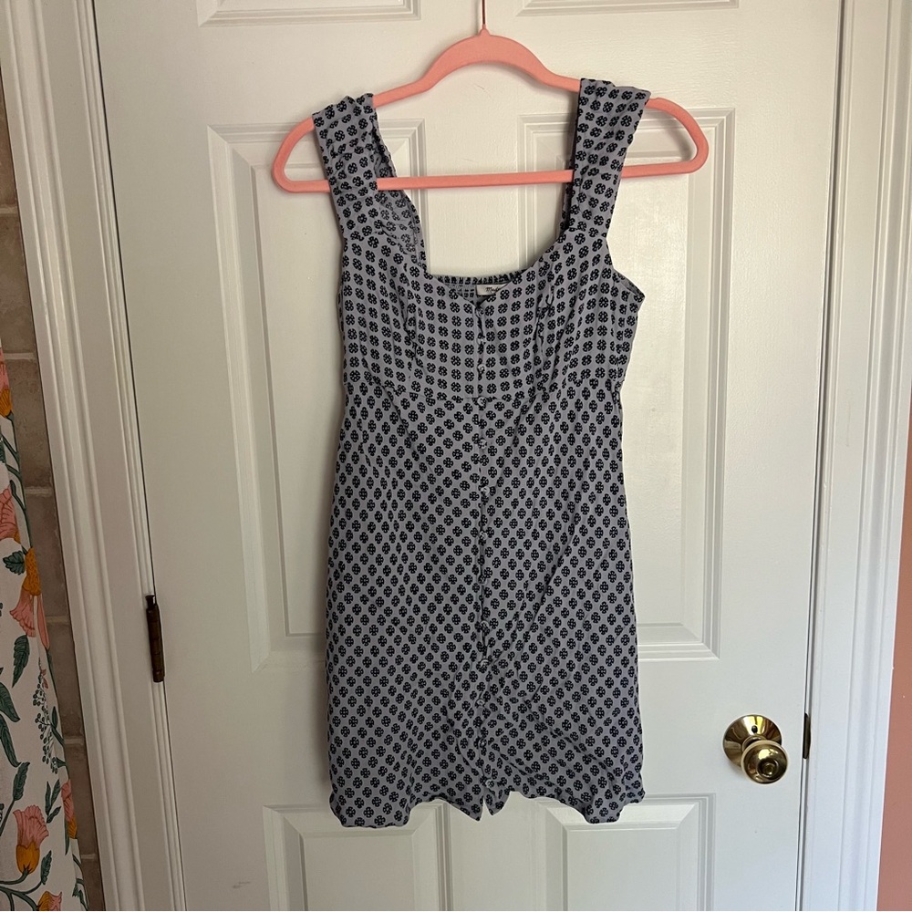 Madewell Blue Flower Mini Dress size 8